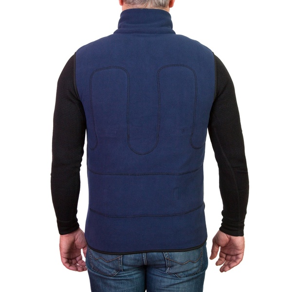 Флисовый жилет с подогревом RedLaika RL-05 синий, 6-22 часа (4400 mAh)