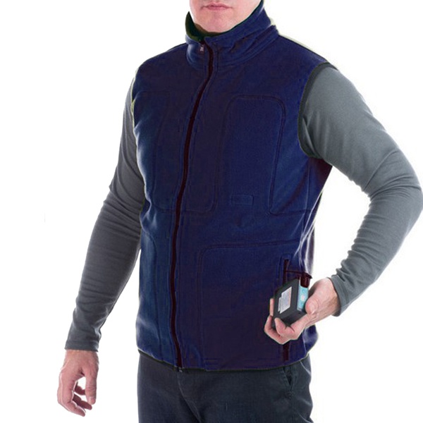 Флисовый жилет с подогревом RedLaika RL-05 синий, 6-22 часа (4400 mAh)