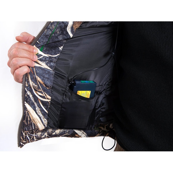 Жилет охотничий с подогревом RedLaika RL-HA-04 серый волк, 8-30 часов, ДУ (6000 mAh)