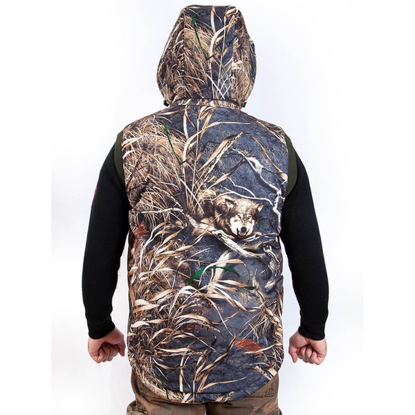 Жилет охотничий с подогревом RedLaika RL-HA-04 серый волк, 8-30 часов, ДУ (6000 mAh)