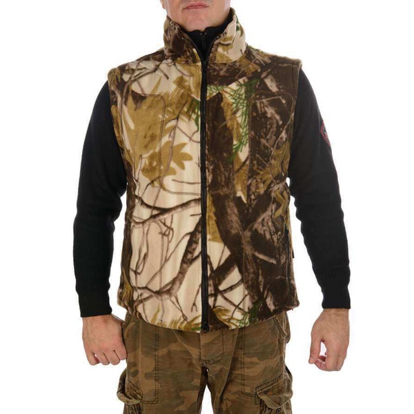 Флисовый жилет с подогревом RedLaika RL-FH-04 лес-1, без греющего комплекта ЕСС ГК