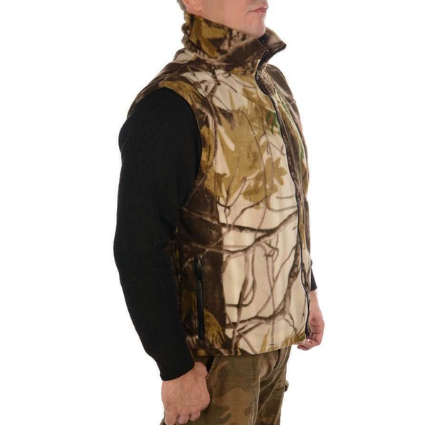 Флисовый жилет с подогревом RedLaika RL-FH-04 лес-1, без греющего комплекта ЕСС ГК