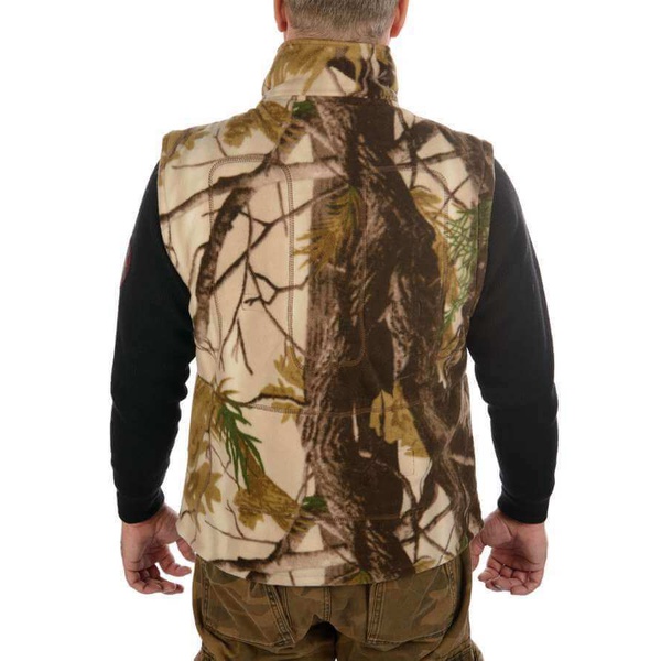 Флисовый жилет с подогревом RedLaika RL-FH-04 лес-1, без греющего комплекта ЕСС ГК