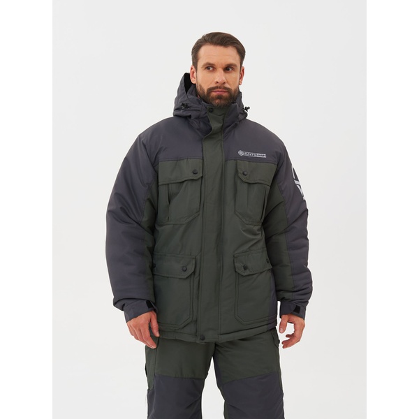 Костюм зимний Huntsman Канада хаки/графит, тк. Оксланд