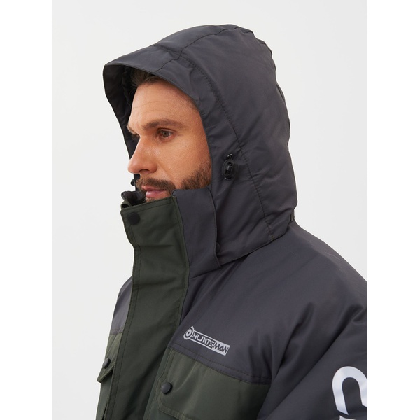 Костюм зимний Huntsman Канада хаки/графит, тк. Оксланд