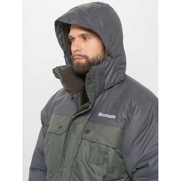 Костюм зимний Huntsman Канада хаки/графит, тк. Оксланд
