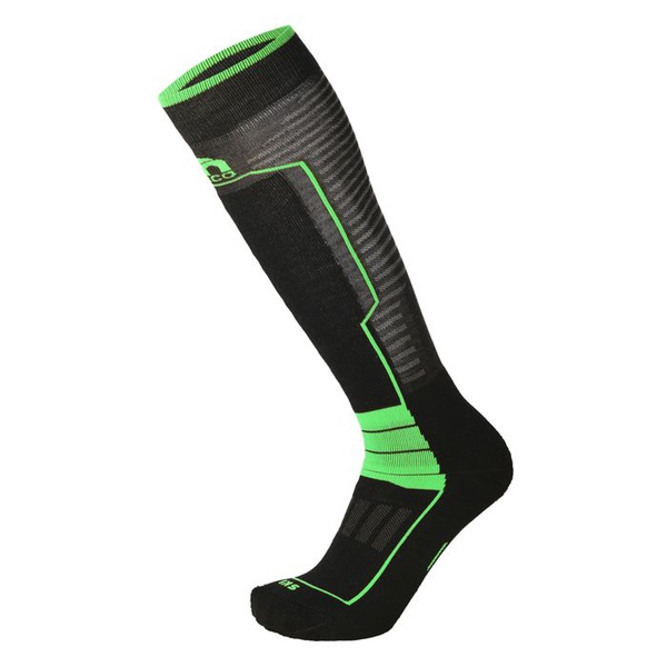 Носки Mico Ski Performance Polypropylene 155nero verde fluo