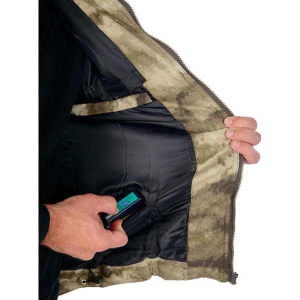 Охотничий жилет с подогревом RedLaika RL-H-04 бежевые облака, 2 USB модуля без Power Bank