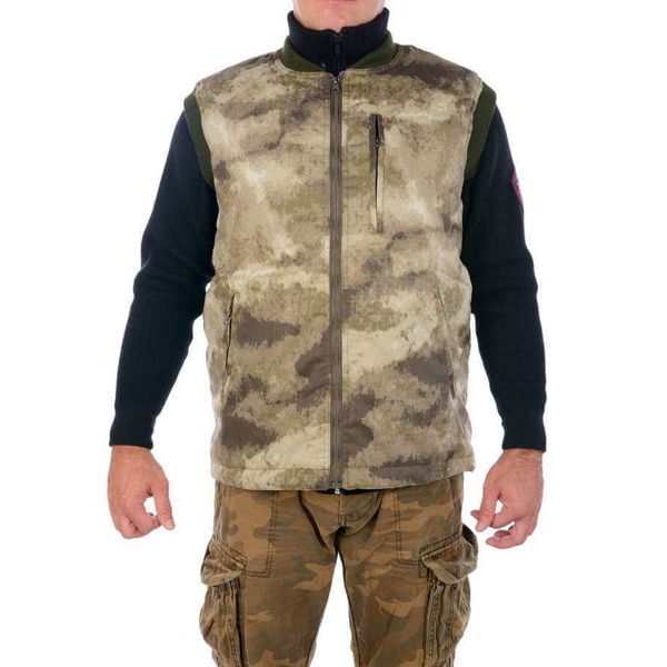 Охотничий жилет с подогревом RedLaika RL-H-04 бежевые облака, 2 USB модуля без Power Bank