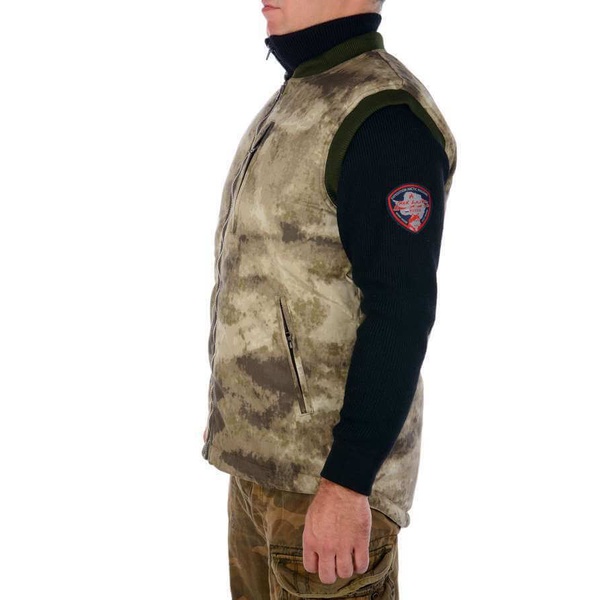 Охотничий жилет с подогревом RedLaika RL-H-04 бежевые облака, 2 USB модуля без Power Bank