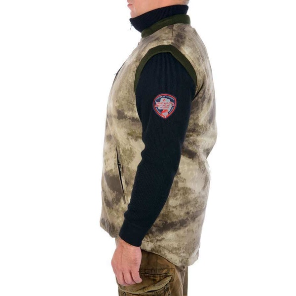 Охотничий жилет с подогревом RedLaika RL-H-04 бежевые облака, 2 USB модуля без Power Bank