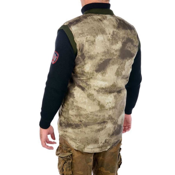 Охотничий жилет с подогревом RedLaika RL-H-04 бежевые облака, 2 USB модуля без Power Bank