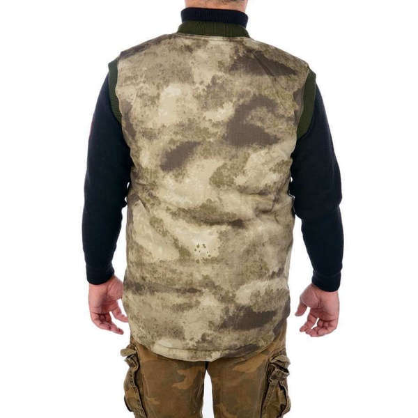 Охотничий жилет с подогревом RedLaika RL-H-04 бежевые облака, 2 USB модуля без Power Bank