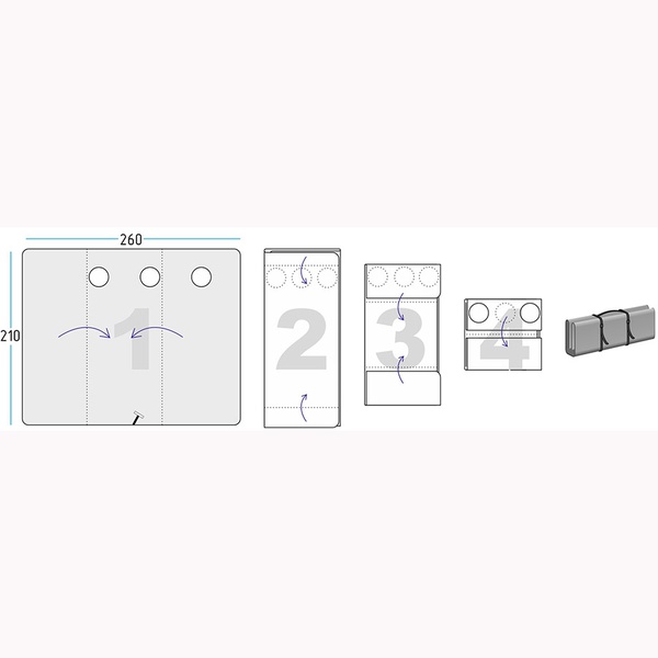 Дно гидро-термоизоляционное Лотос Куб 4 260х210 с отверстиями под лунки