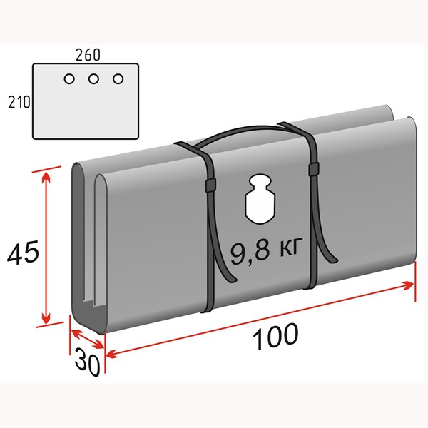 Дно гидро-термоизоляционное Лотос Куб 4 260х210 с отверстиями под лунки