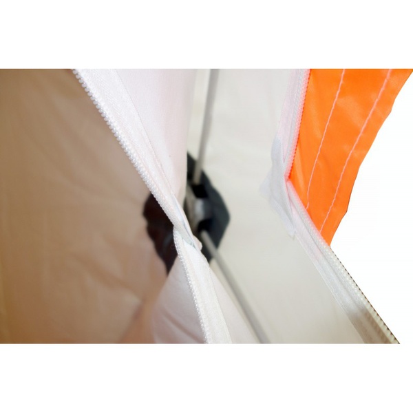 Палатка для зимней рыбалки Пингвин Призма Премиум (2-сл) (каркас В95Т1) бело-оранжевый