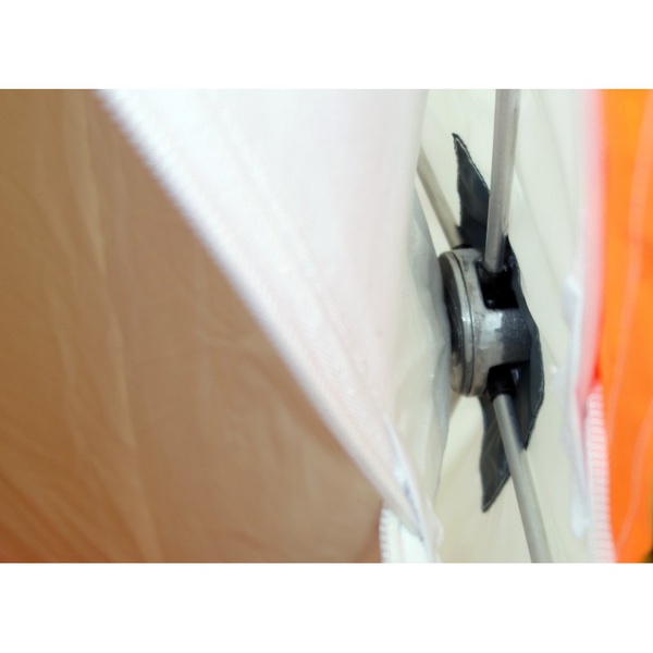 Палатка для зимней рыбалки Пингвин Призма Премиум (2-сл) (каркас В95Т1) бело-оранжевый