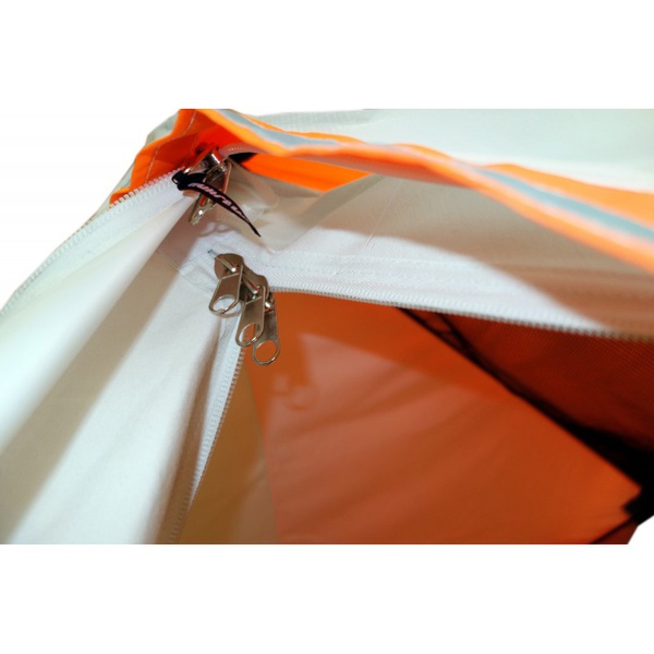 Палатка для зимней рыбалки Пингвин Призма Премиум (2-сл) (каркас В95Т1) бело-оранжевый