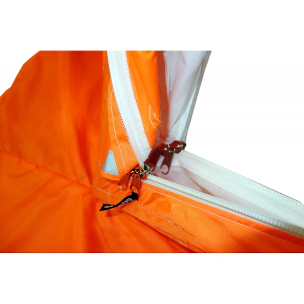 Палатка для зимней рыбалки Пингвин Призма Премиум (2-сл) (каркас В95Т1) бело-оранжевый