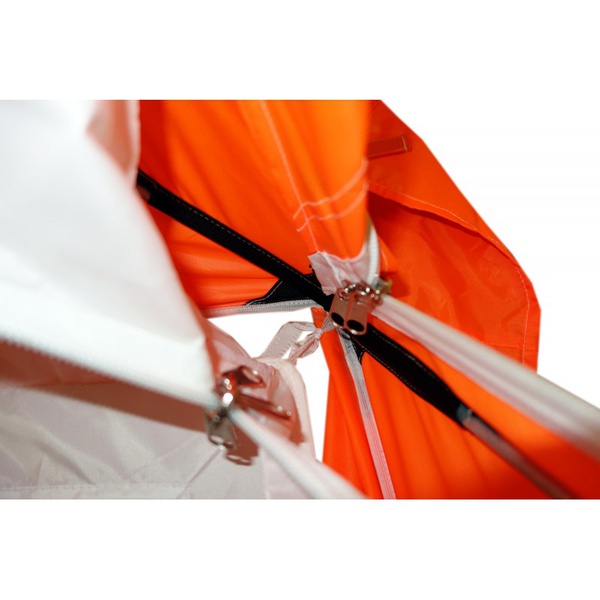 Палатка для зимней рыбалки Пингвин Призма Премиум (2-сл) (каркас В95Т1) бело-оранжевый