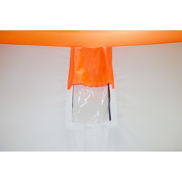 Палатка для зимней рыбалки Пингвин Призма Премиум (2-сл) (каркас В95Т1) бело-оранжевый