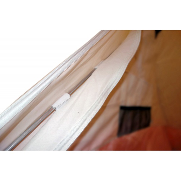 Палатка для зимней рыбалки Пингвин Призма Премиум (2-сл) (каркас В95Т1) бело-оранжевый