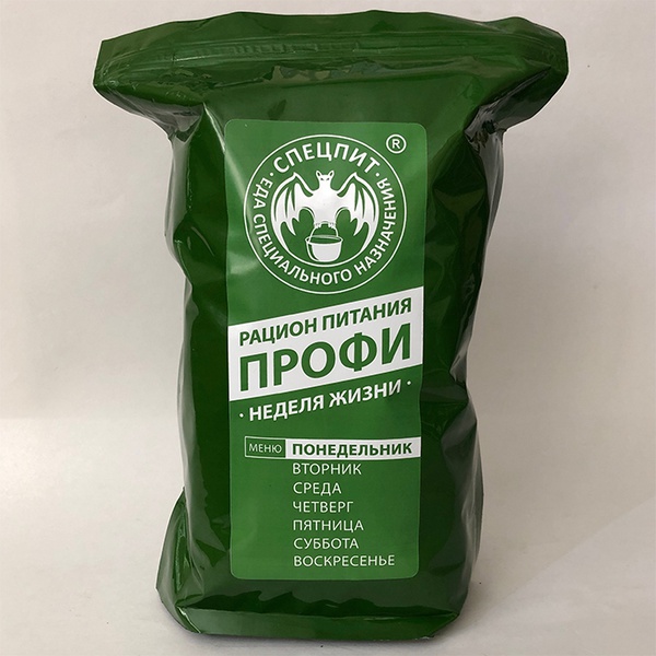 Рацион питания Спецпит Профи меню Понедельник