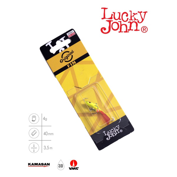 Балансир Lucky John Fin 3 с тройником 40 мм 26RT