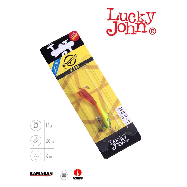 Балансир Lucky John Fin 4 с тройником 60 мм 26RT