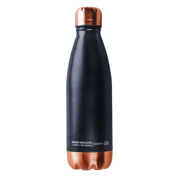 Термос-бутылка Asobu Sentral Park чёрный/медный, 0,51 л