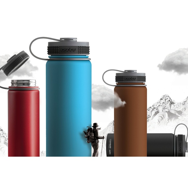 Термос Asobu Alpine Flask синий, 0,53 л