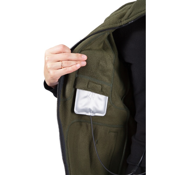 Флисовый жилет женский с подогревом RedLaika RL-05 хаки, 6-22 часа (4400 mAh)