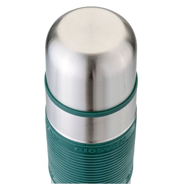 Термос Biostal Fler NB-750P-G с силиконовой вставкой зелёный, 0,75 л