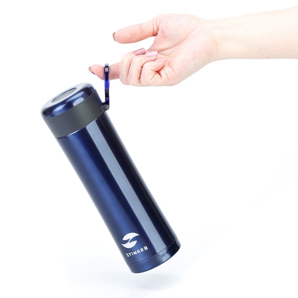 Термос Stinger HW-420-32-2738 с ситечком синий, 0,42 л