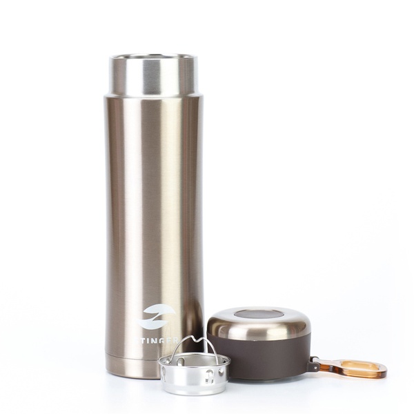 Термос Stinger HW-420-32-467 с ситечком золотистый, 0,42 л