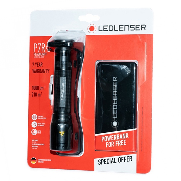 Фонарь Led Lenser P7R с Power Bank