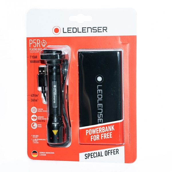 Фонарь Led Lenser P5R с Power Bank
