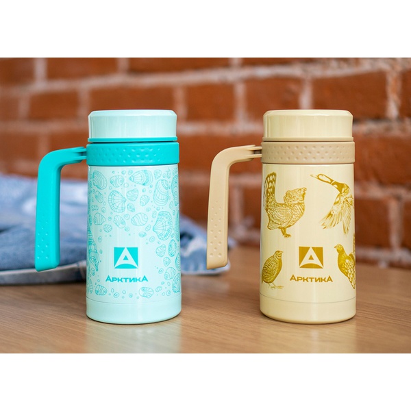 Термос-кружка автомобильная 412 голубой, 0,5 л