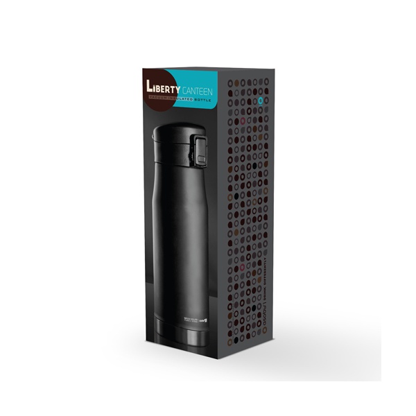 Термокружка Asobu Liberty Canteen чёрный/золотистый, 0,5 л