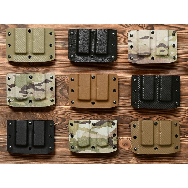 Подсумок из Kydex 5.45 Design black raptor, 2 магазина Glock