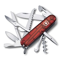 Нож Victorinox Huntsman полупрозрачный красный