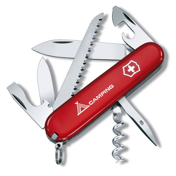 Нож Victorinox Camper красный с логотипом camping