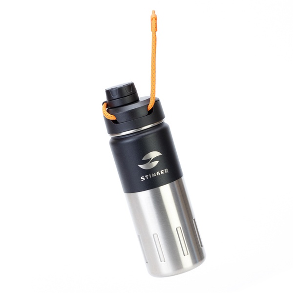 Термобутылка Stinger HD-500-46CB серебристо-чёрный, 0,5 л