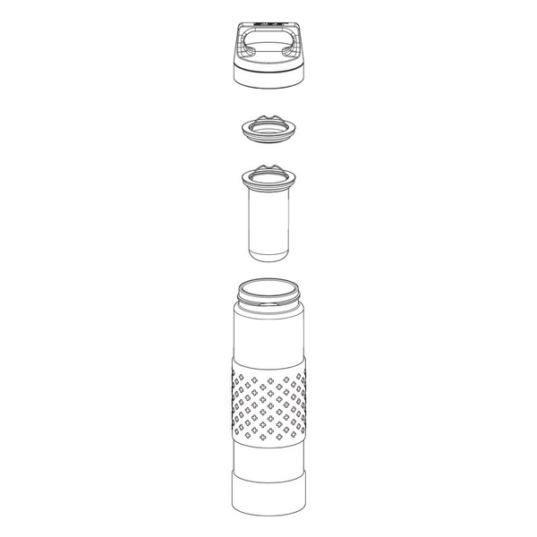 Термобутылка Sigg H&C Glass WMB Midnight голубой, 0,4 л