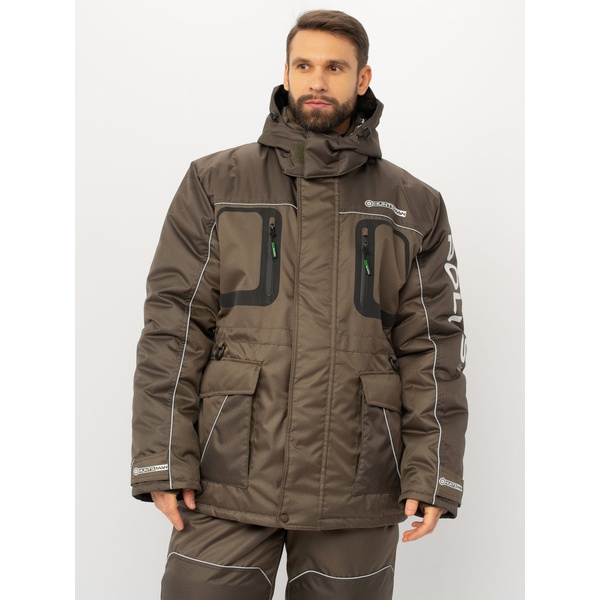 Костюм зимний Huntsman Полюс Lux хаки, тк. Cell