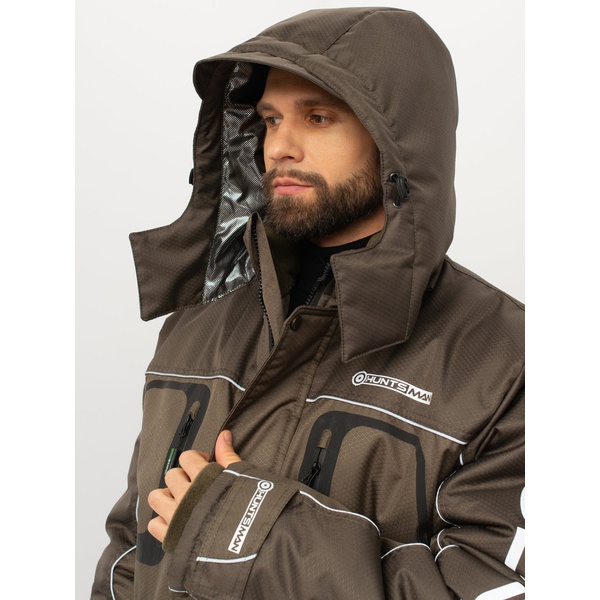 Костюм зимний Huntsman Полюс Lux хаки, тк. Cell