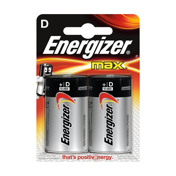 Батарейки Energizer Max D/LR20 FSB2