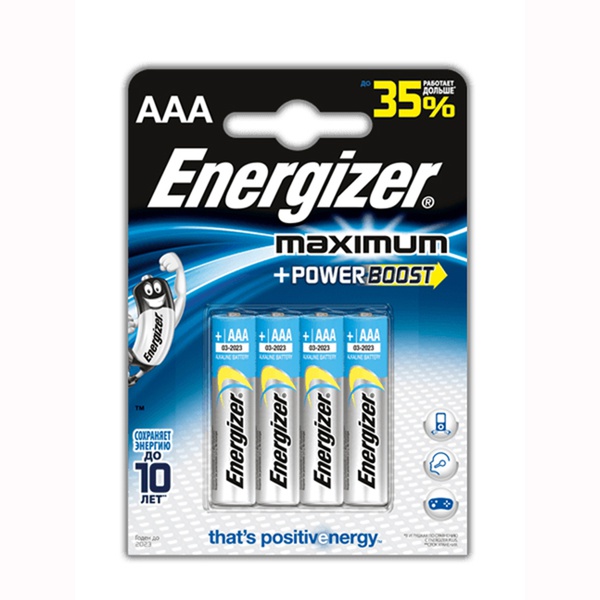 Батарейки Energizer Maximum LR03/E92 AAA FSB4