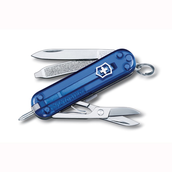 Нож-брелок Victorinox Classic Signature полупрозрачный синий
