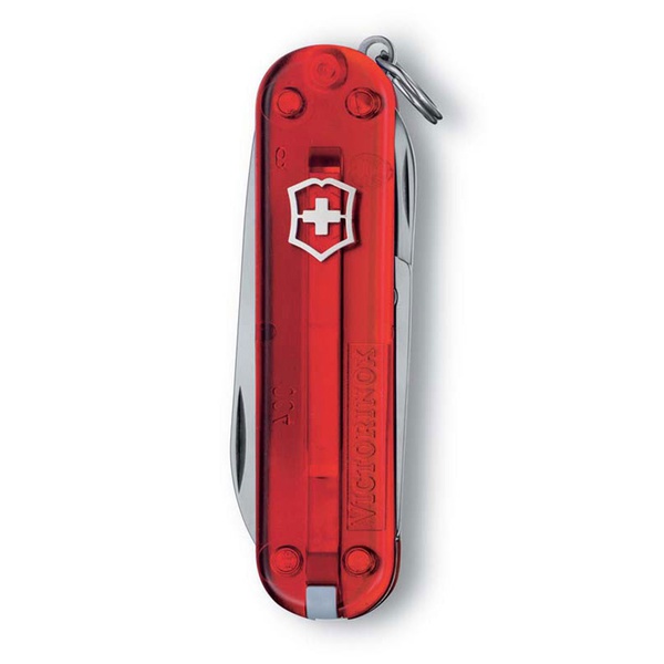 Нож-брелок Victorinox Classic полупрозрачный красный
